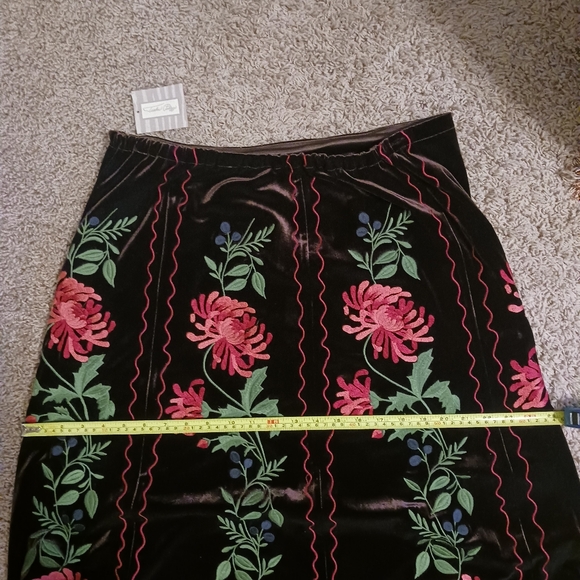 Tasha Polizzi Brown Maxi Skirt w/ Floral Embroidery NEW! - Picture 5 of 5